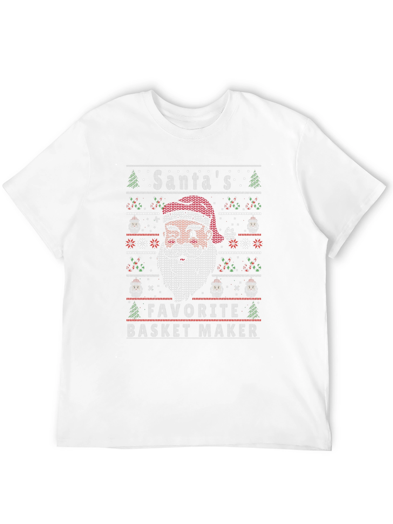 Santas Favorite Basket Maker Black T-Shirt