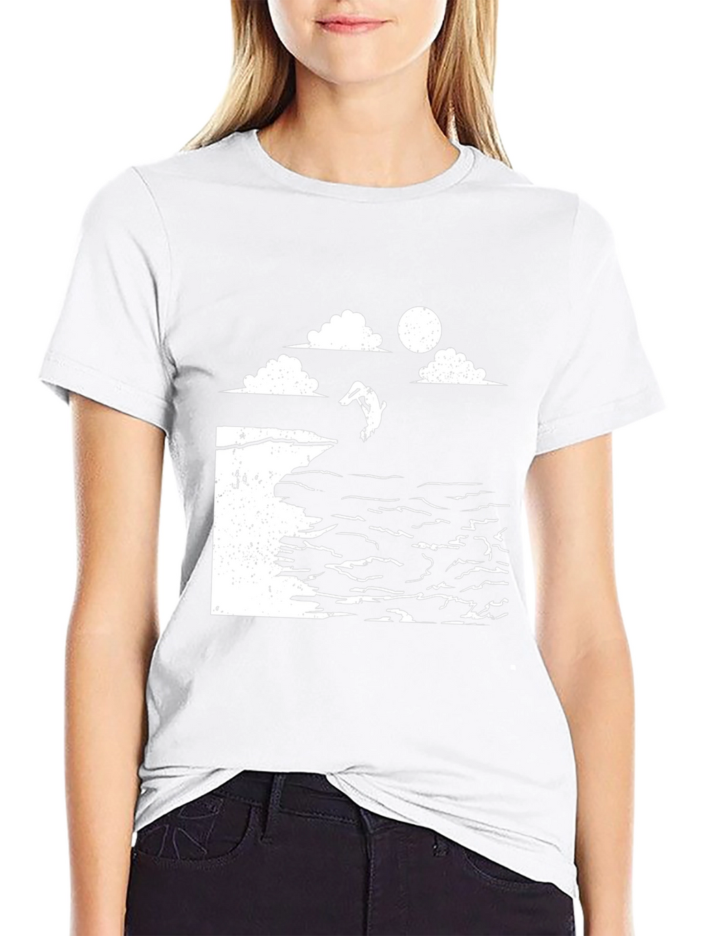 Cliff Diver Graphic T-Shirt - Black