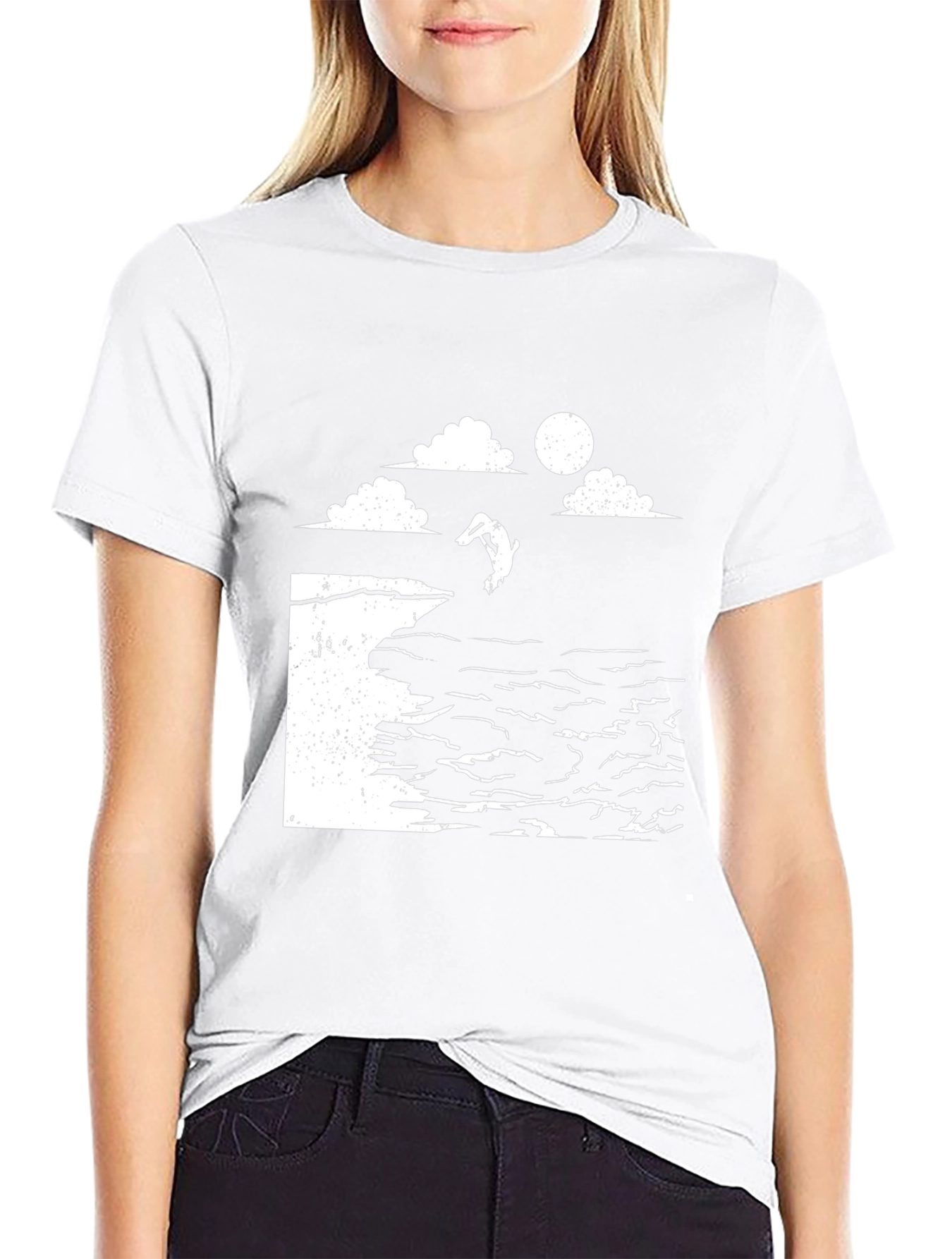 Cliff Diver Graphic T-Shirt - Black