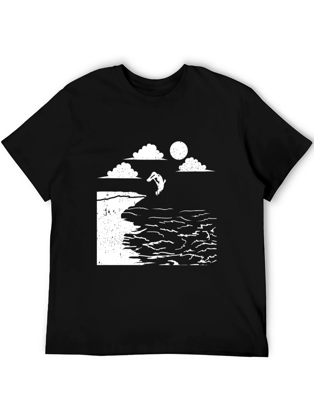 Cliff Diver Graphic T-Shirt - Black