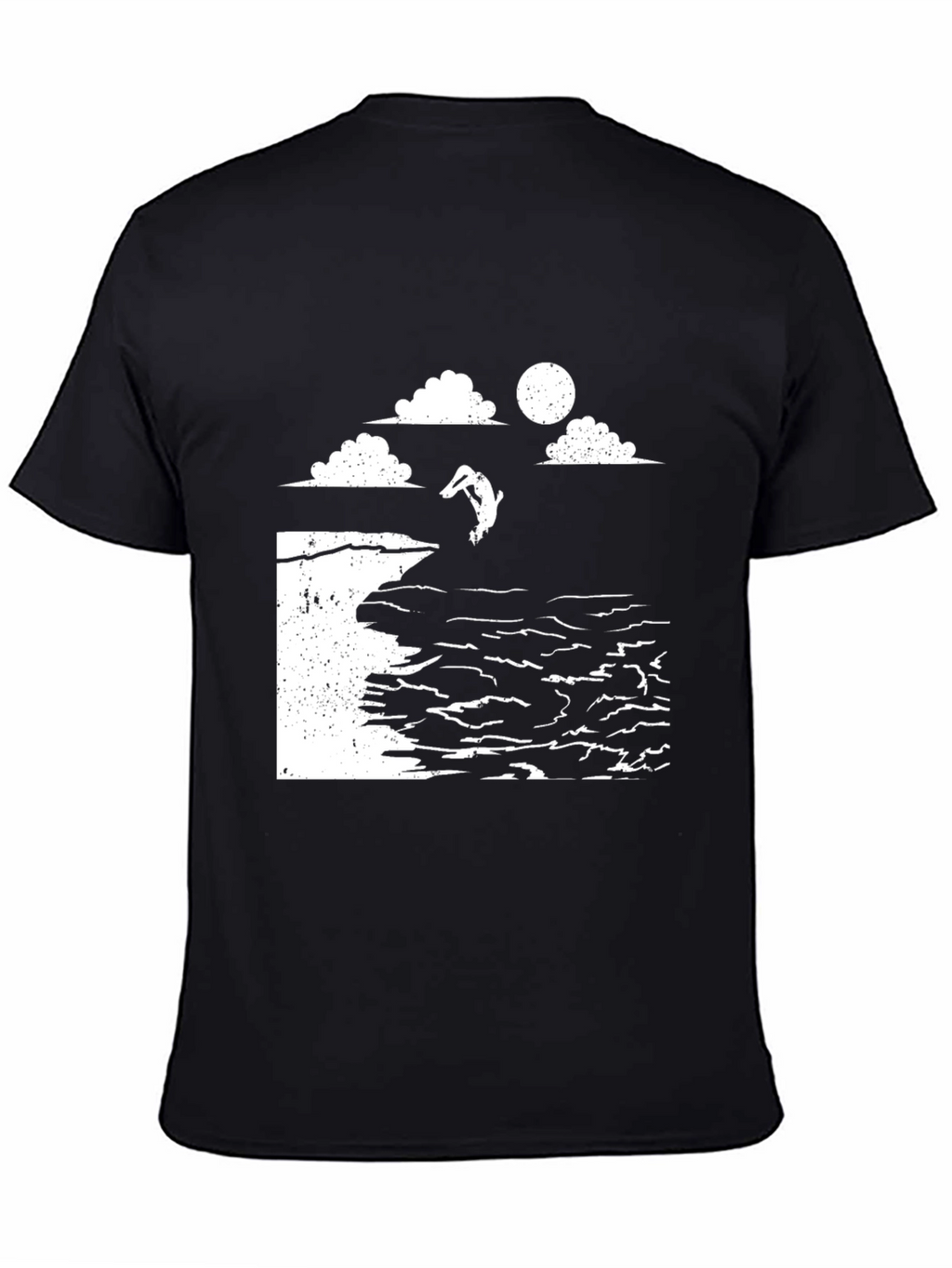 Cliff Diver Graphic T-Shirt - Black