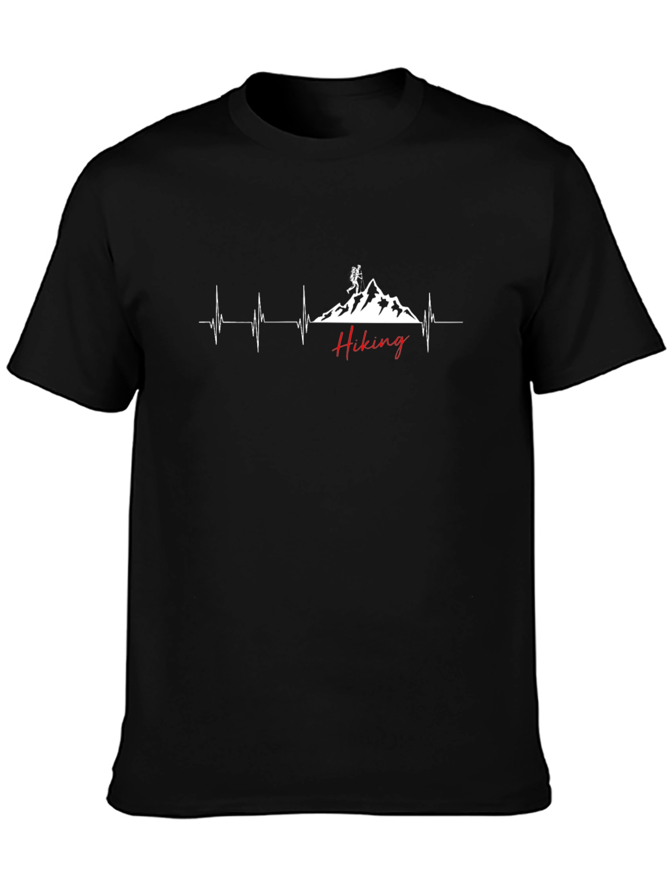 Hiking Heartbeat Graphic T-Shirt - Adventure Ready