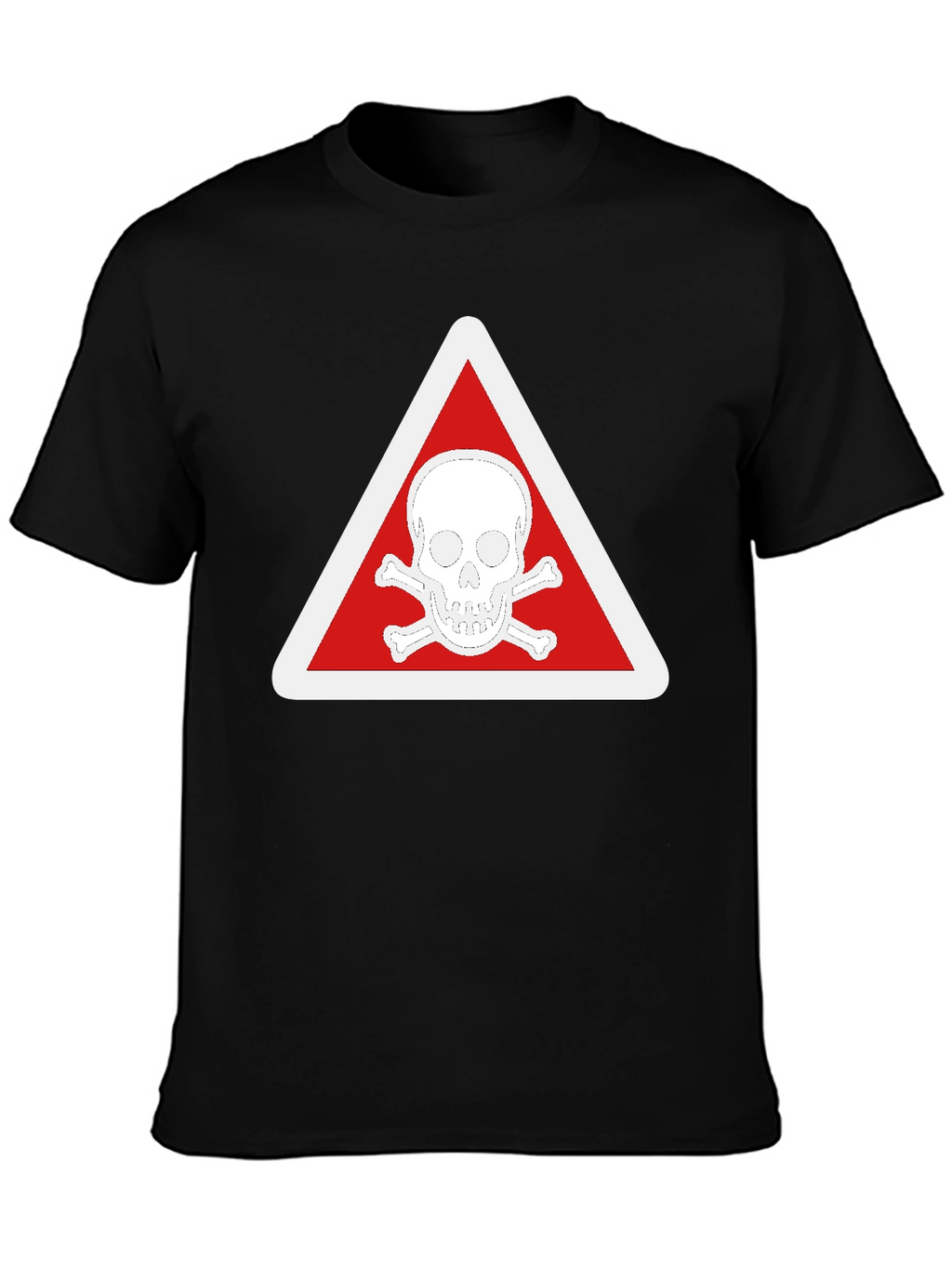 Skull & Crossbones T-Shirt - Red Triangle Design