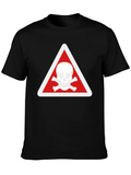 Skull & Crossbones T-Shirt - Red Triangle Design