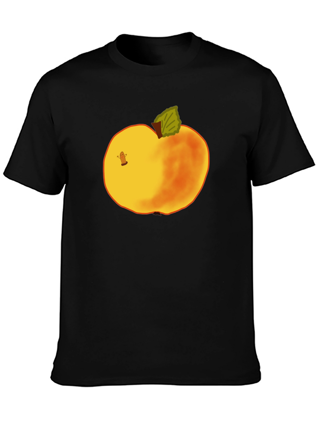 Whimsical Apple Graphic Tee - Unique Fruit Design