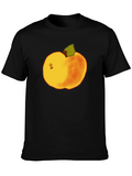 Whimsical Apple Graphic Tee - Unique Fruit Design