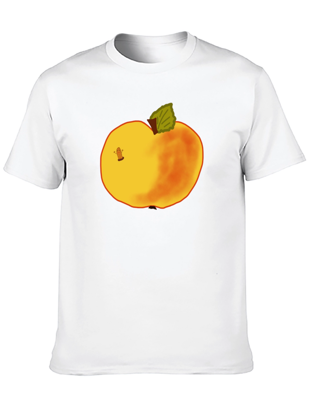 Whimsical Apple Graphic Tee - Unique Fruit Design