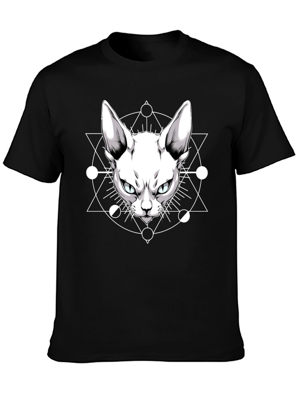 Occult Cat Graphic Tee - Mens Black T-Shirt