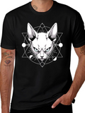 Occult Cat Graphic Tee - Mens Black T-Shirt