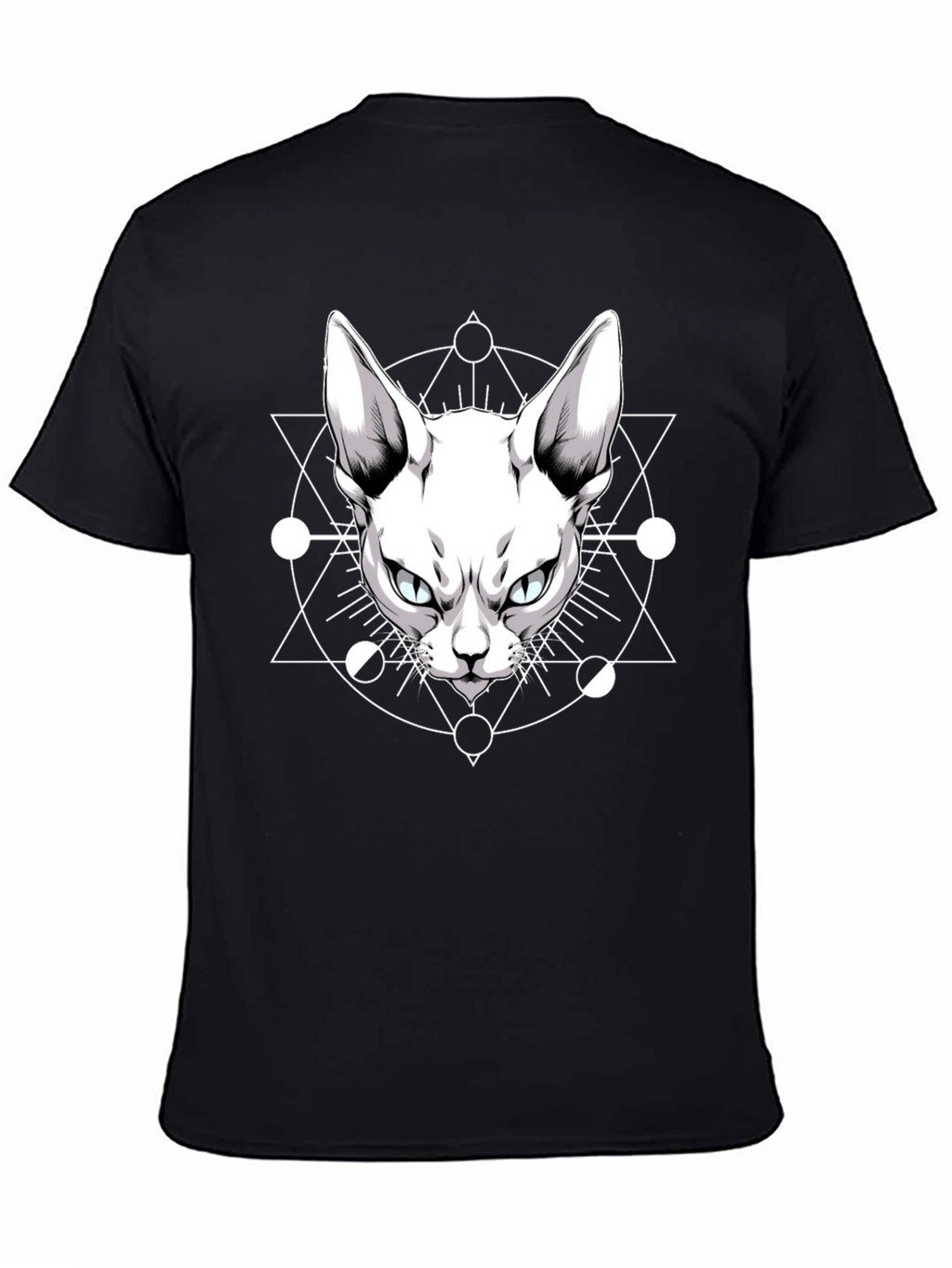 Occult Cat Graphic Tee - Mens Black T-Shirt