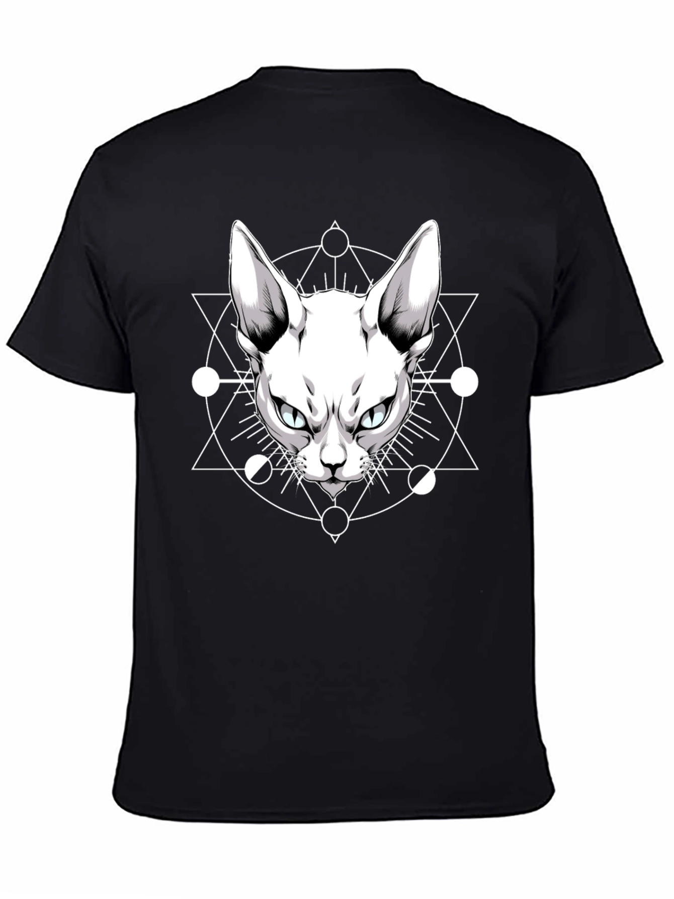Occult Cat Graphic Tee - Mens Black T-Shirt