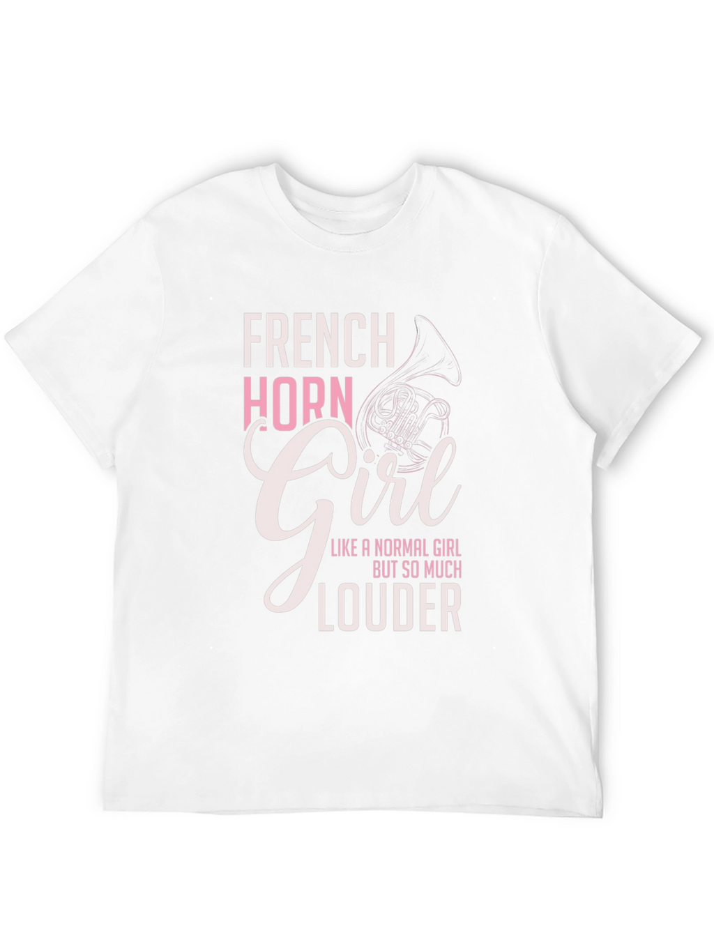 French Horn Girl T-Shirt for Musicians