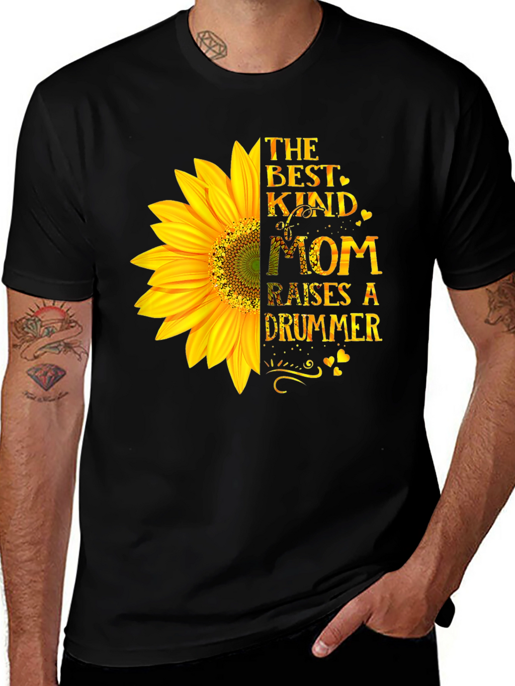 Best Kind of Mom Sunflower Graphic T-Shirt