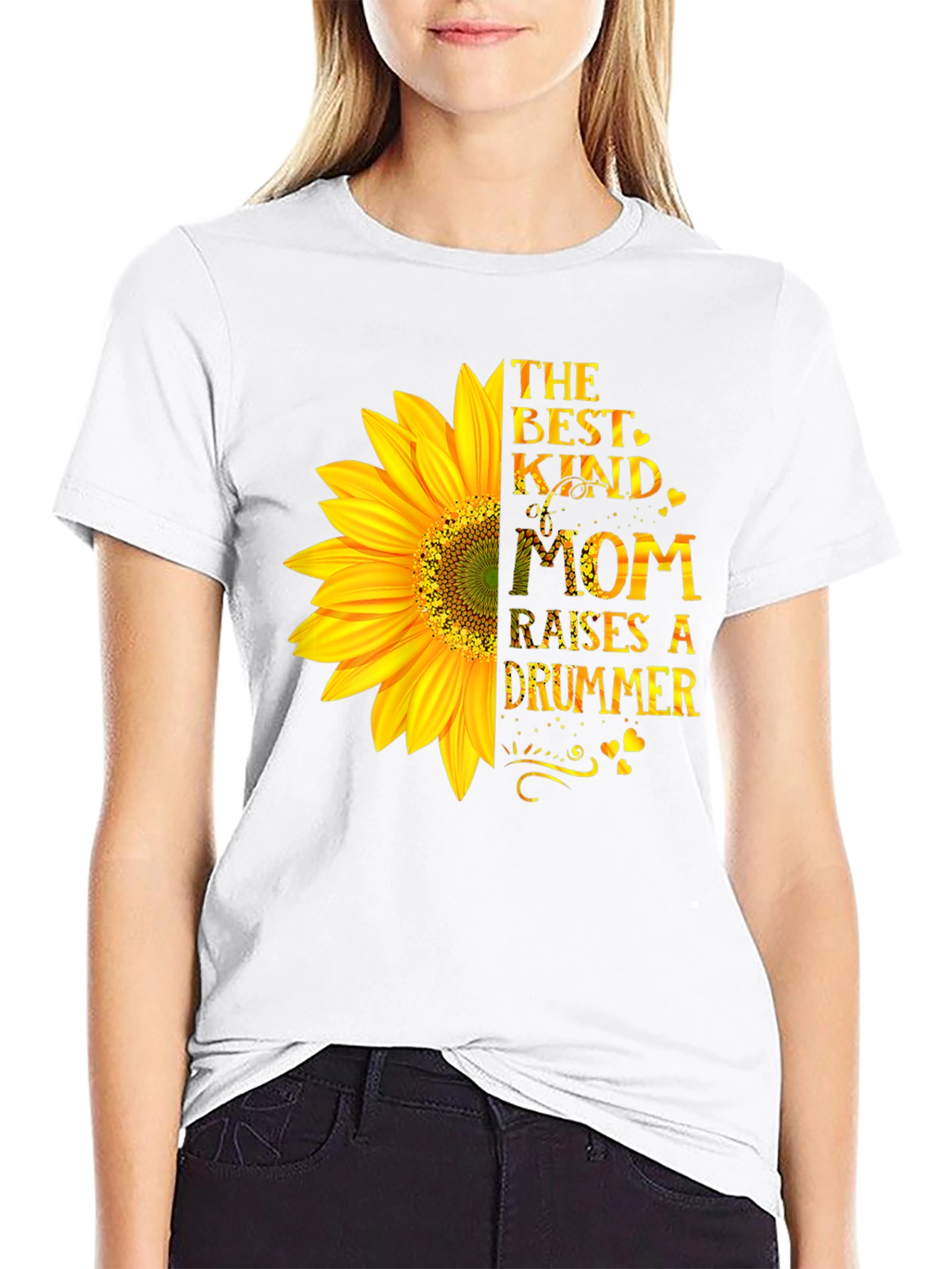 Best Kind of Mom Sunflower Graphic T-Shirt