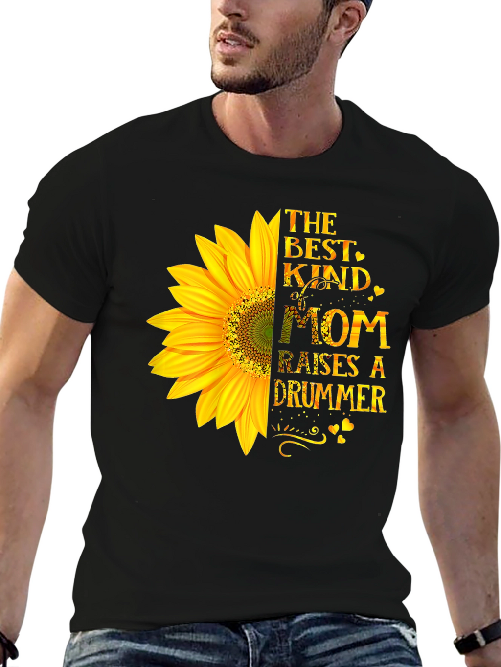 Best Kind of Mom Sunflower Graphic T-Shirt