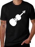 Musical Violin T-Shirt - Black