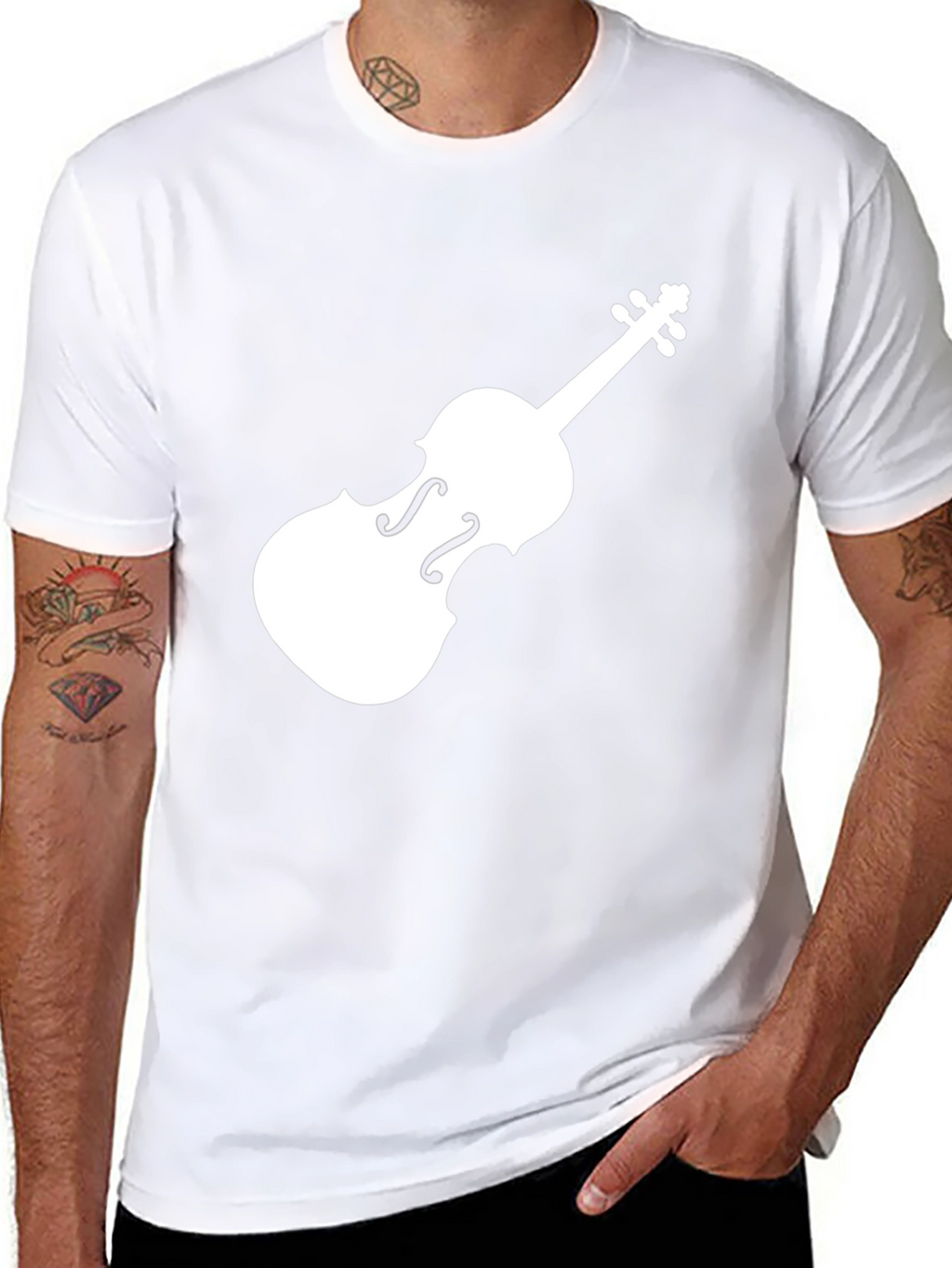 Musical Violin T-Shirt - Black