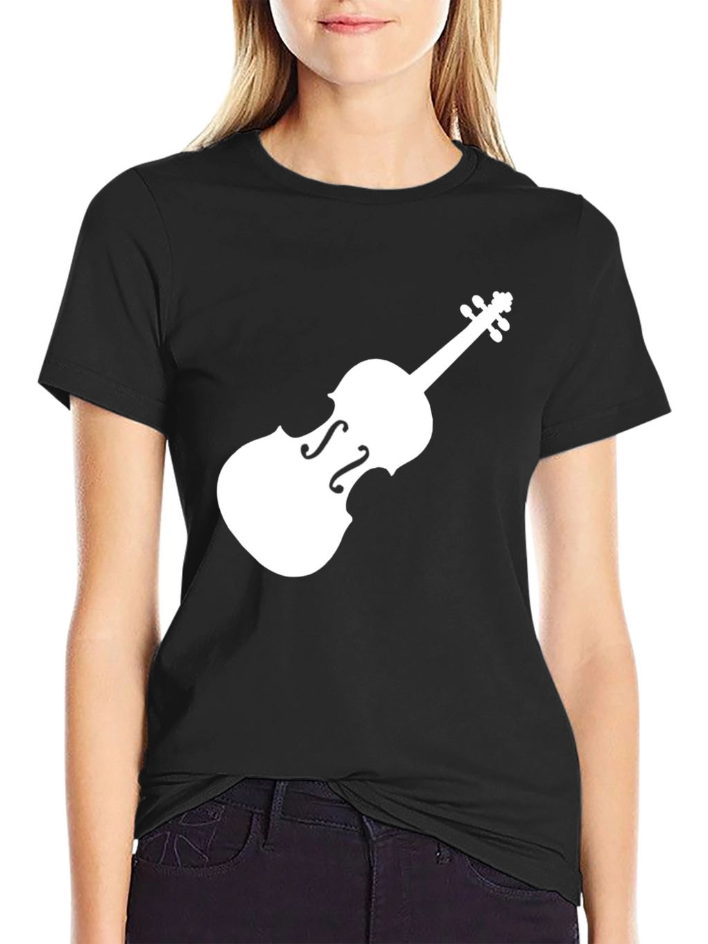 Musical Violin T-Shirt - Black