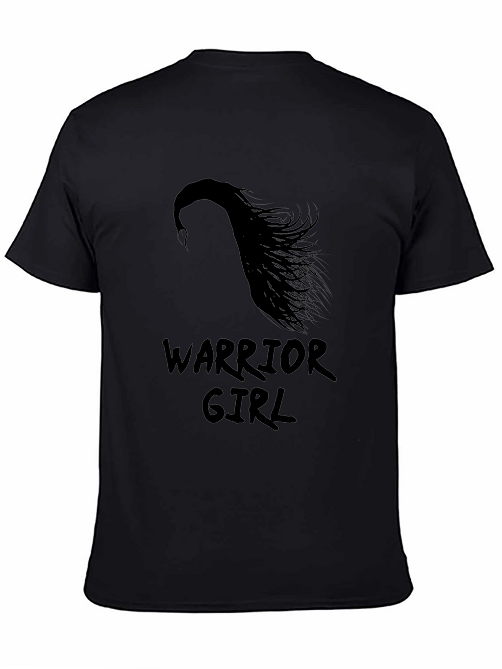 Warrior Girl Black Graphic T-Shirt