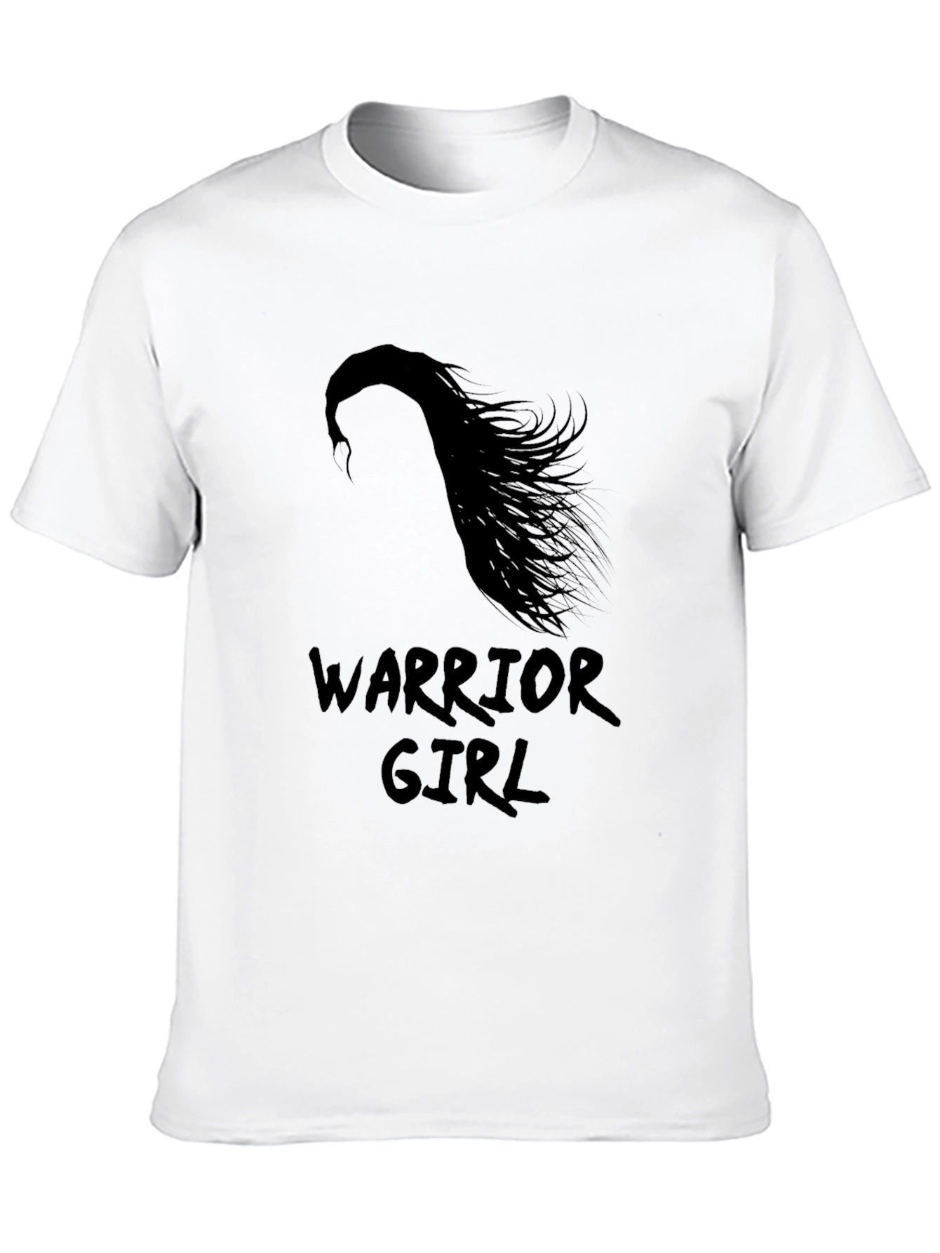 Warrior Girl Black Graphic T-Shirt