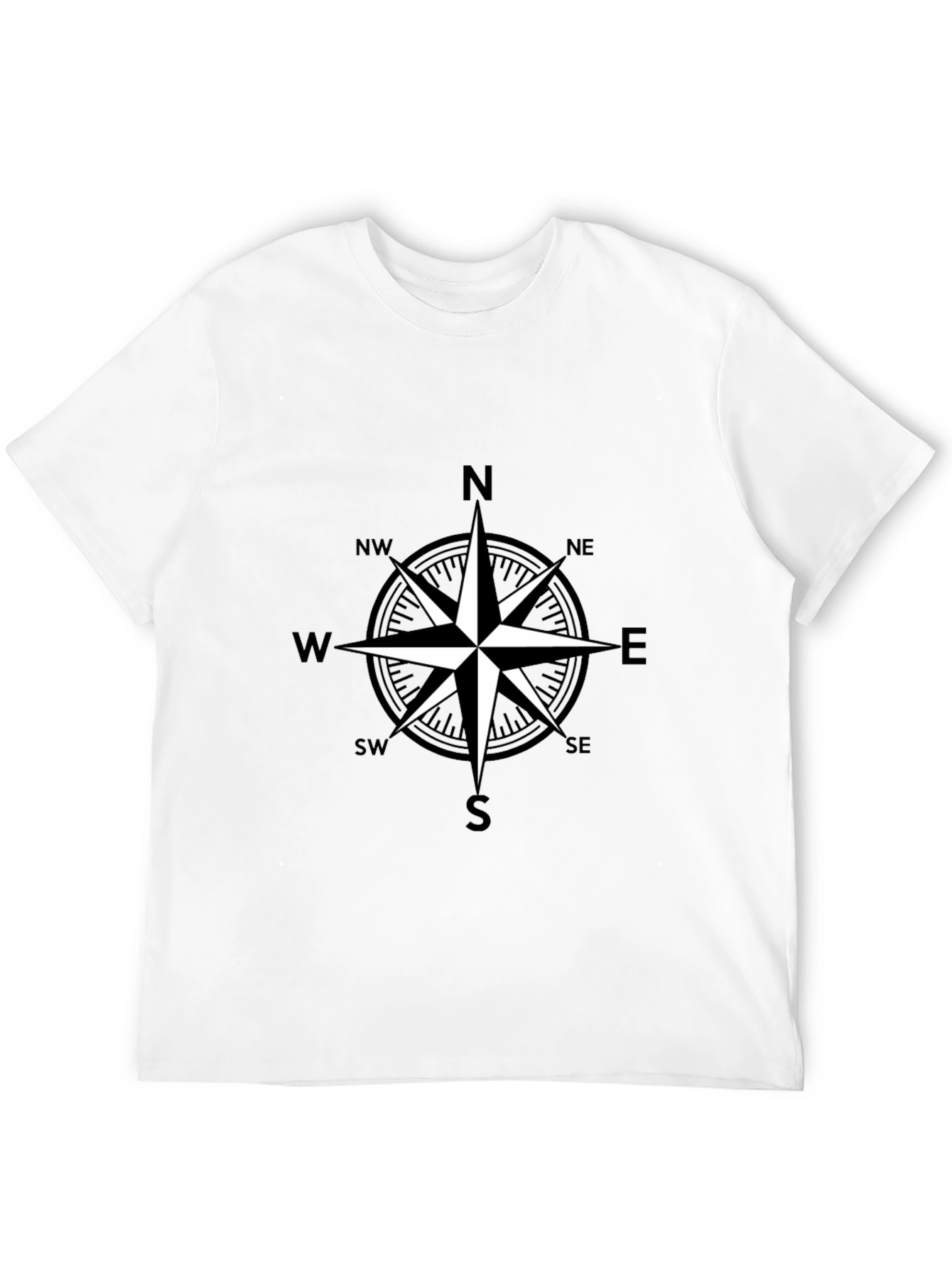 Compass Rose Graphic Tee - Black