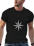 Compass Rose Graphic Tee - Black