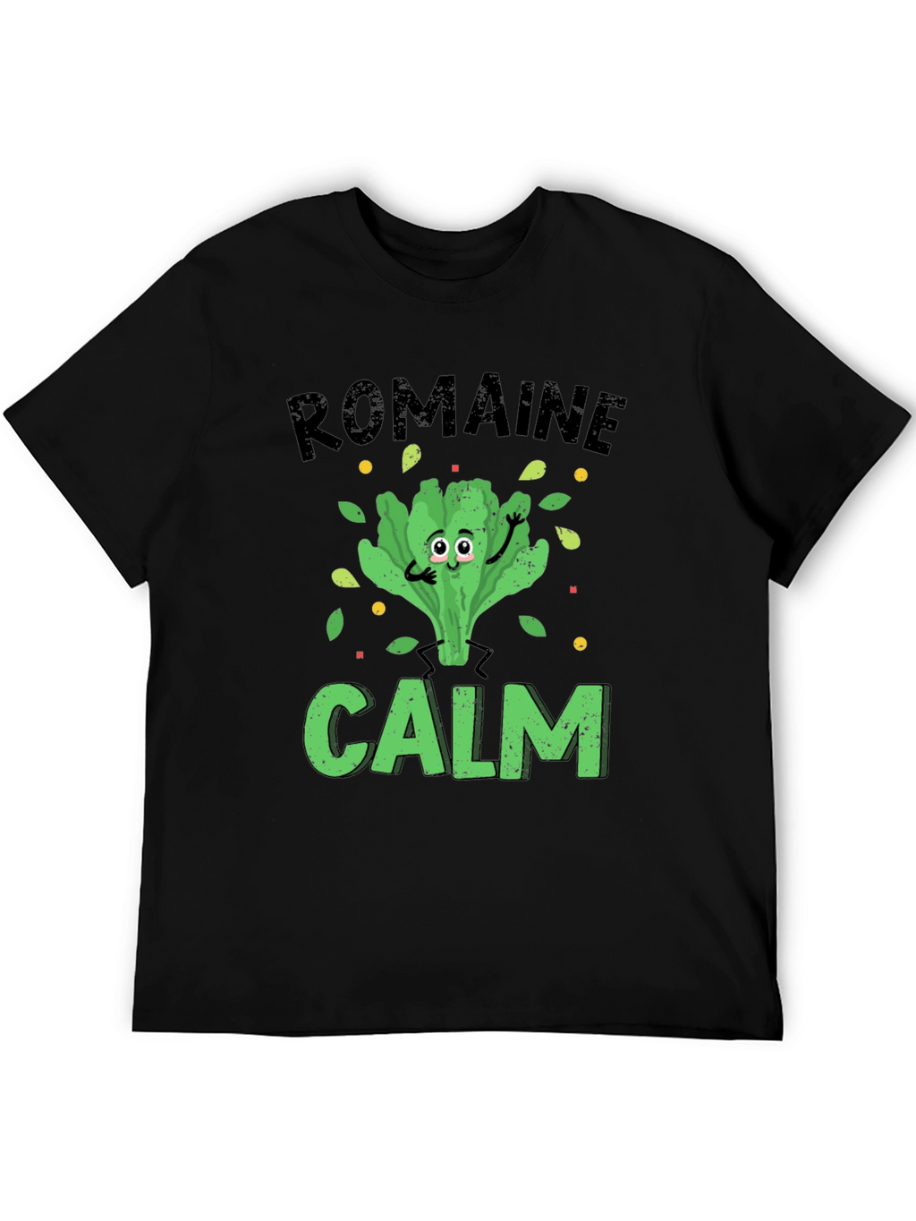 Romaine Calm Mens Graphic T-Shirt Black