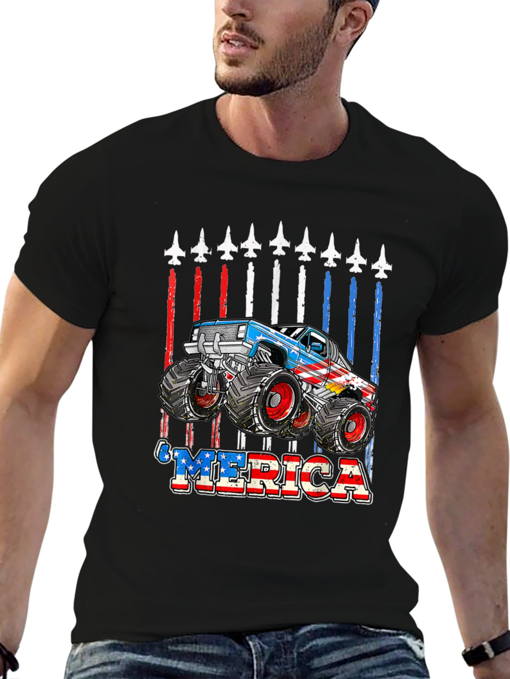 Patriotic Monster Truck T-Shirt