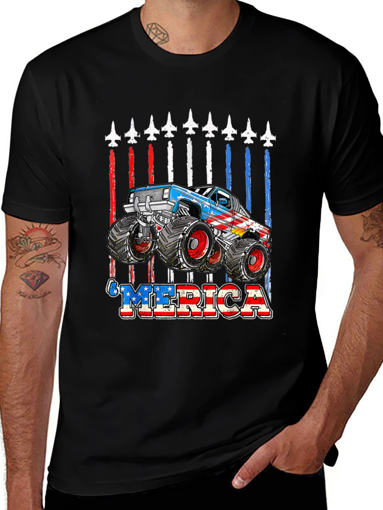 Patriotic Monster Truck T-Shirt
