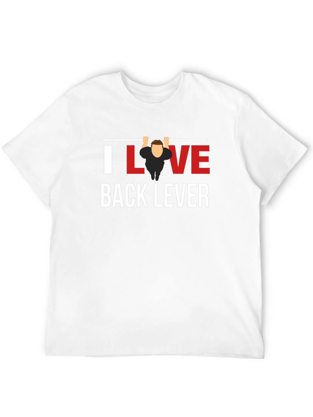 I Love Back Lever Black T-Shirt Gym Workout