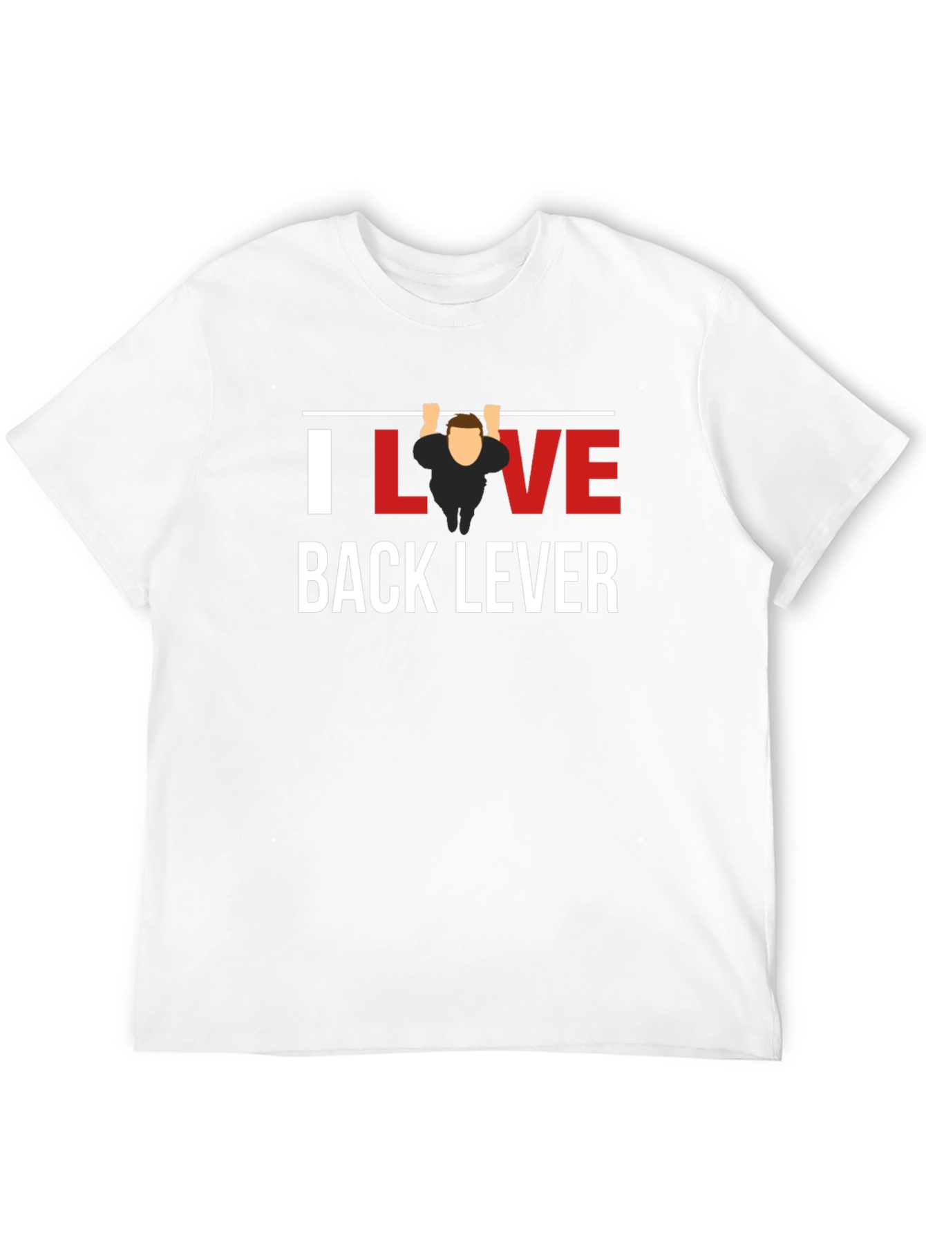 I Love Back Lever Black T-Shirt Gym Workout