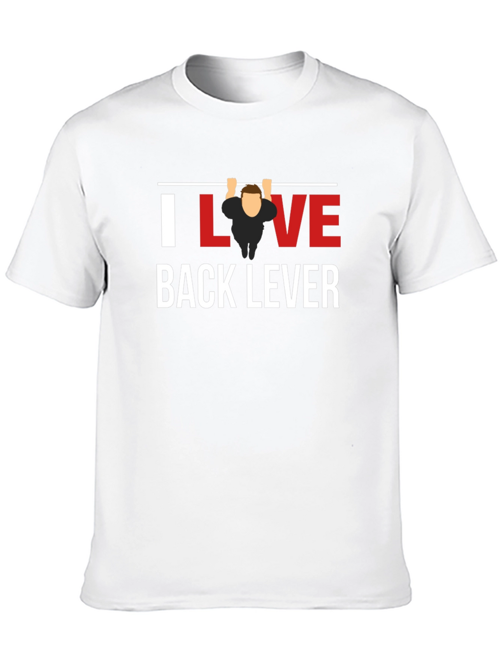 I Love Back Lever Black T-Shirt Gym Workout