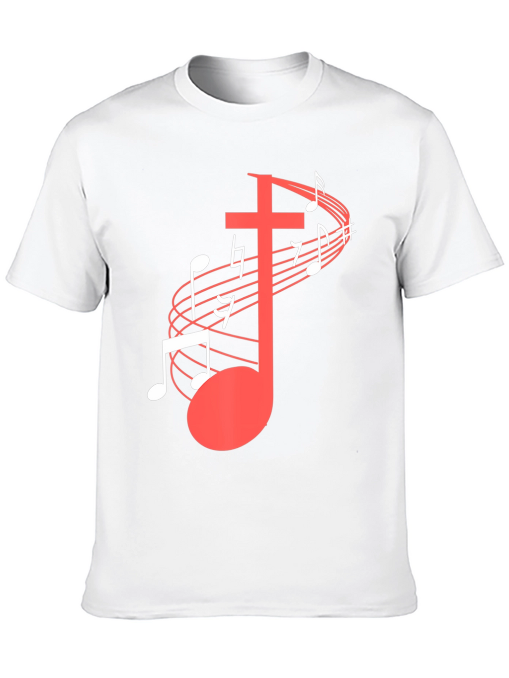 Musical Cross Graphic Tee - Black Cotton Blend