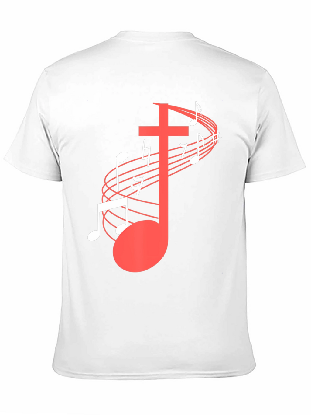 Musical Cross Graphic Tee - Black Cotton Blend
