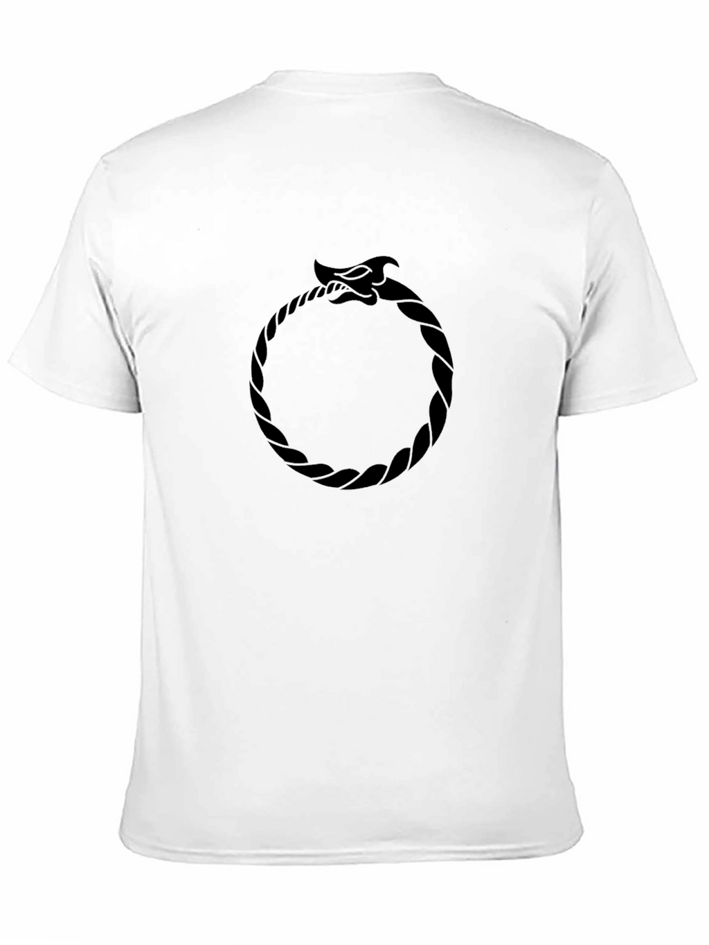 Ouroboros Graphic Tee - Black Serpent Circle T-Shirt