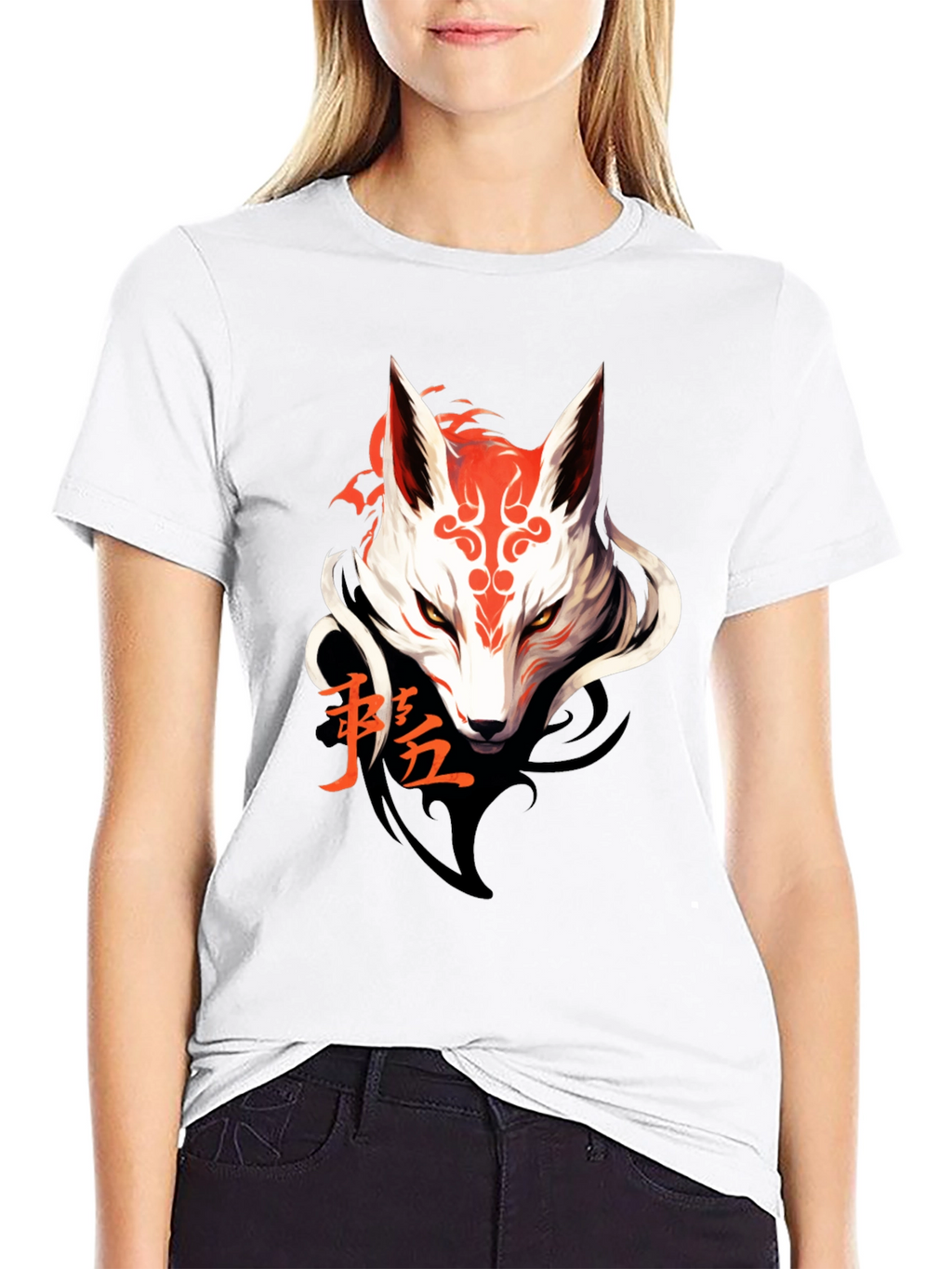 Mystic Fox Graphic Tee - Sleek Black T-Shirt