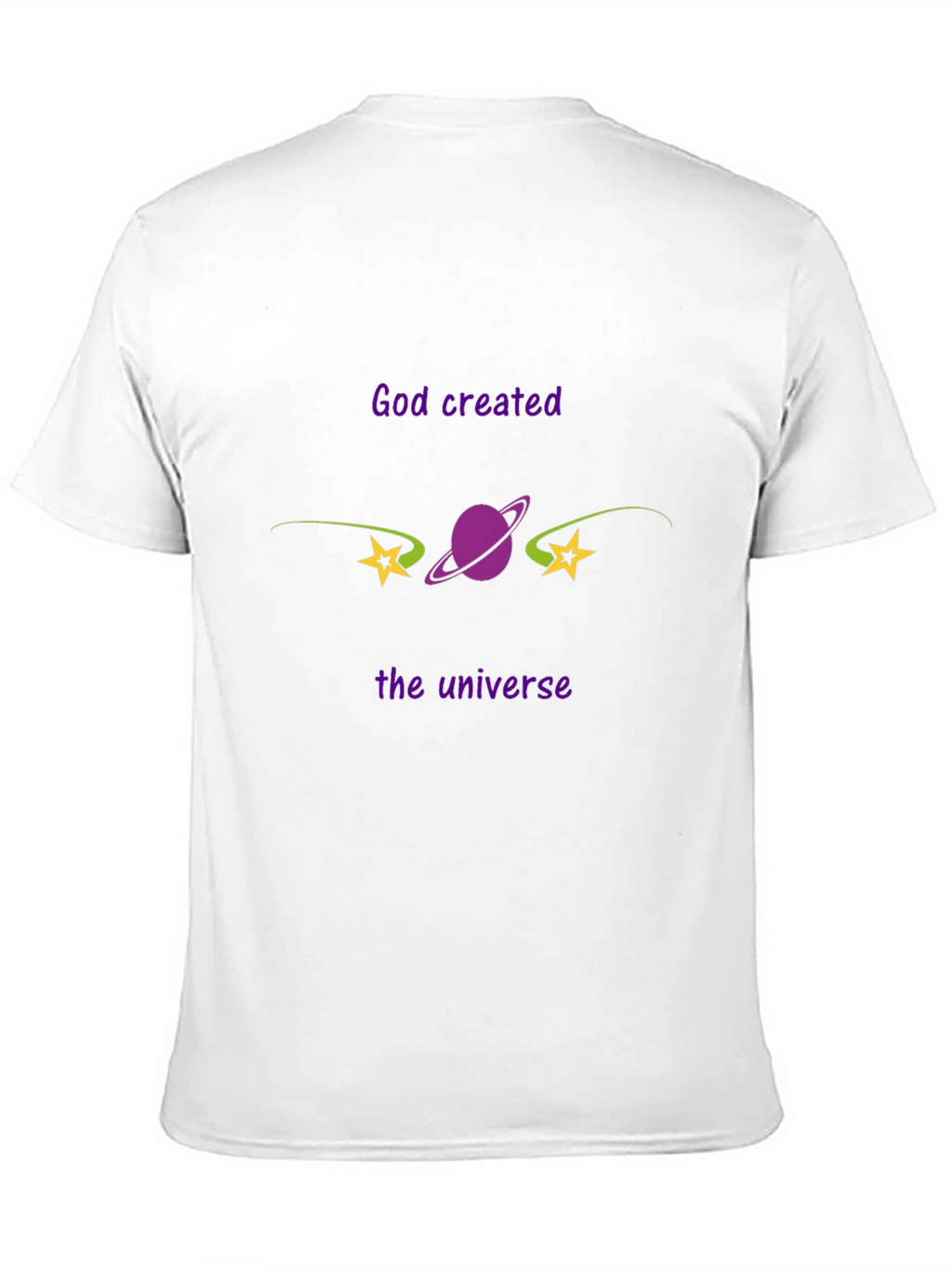 God Created the Universe Black Graphic Tee