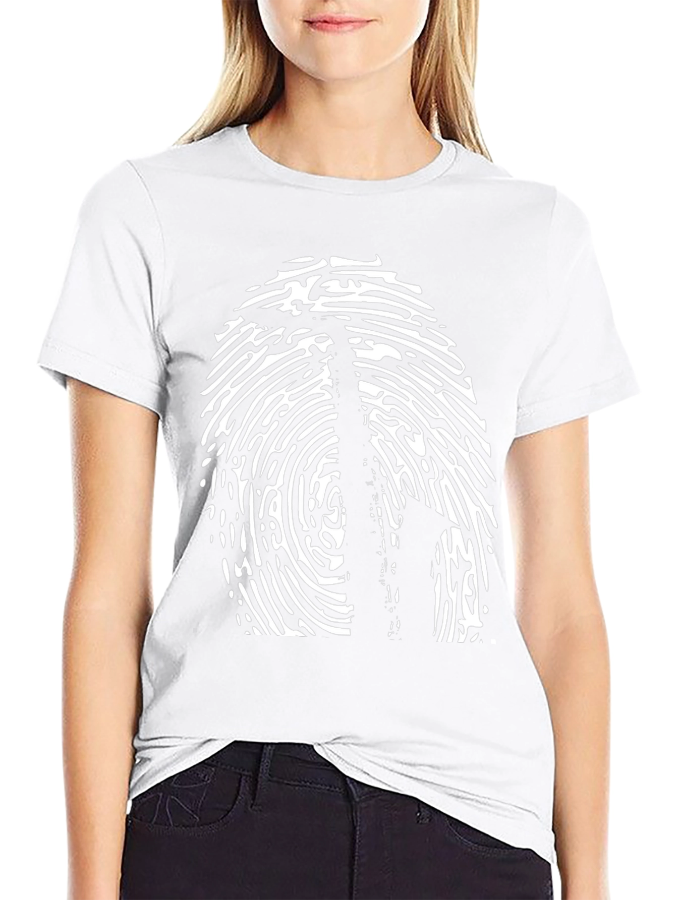 Saxophone Fingerprint Graphic Tee - Black