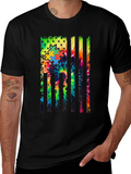 Autism Awareness Tie Dye Flag T-Shirt