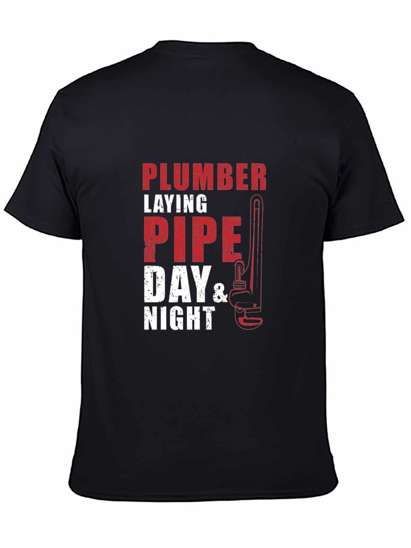 Plumber Laying Pipe Day & Night T-Shirt
