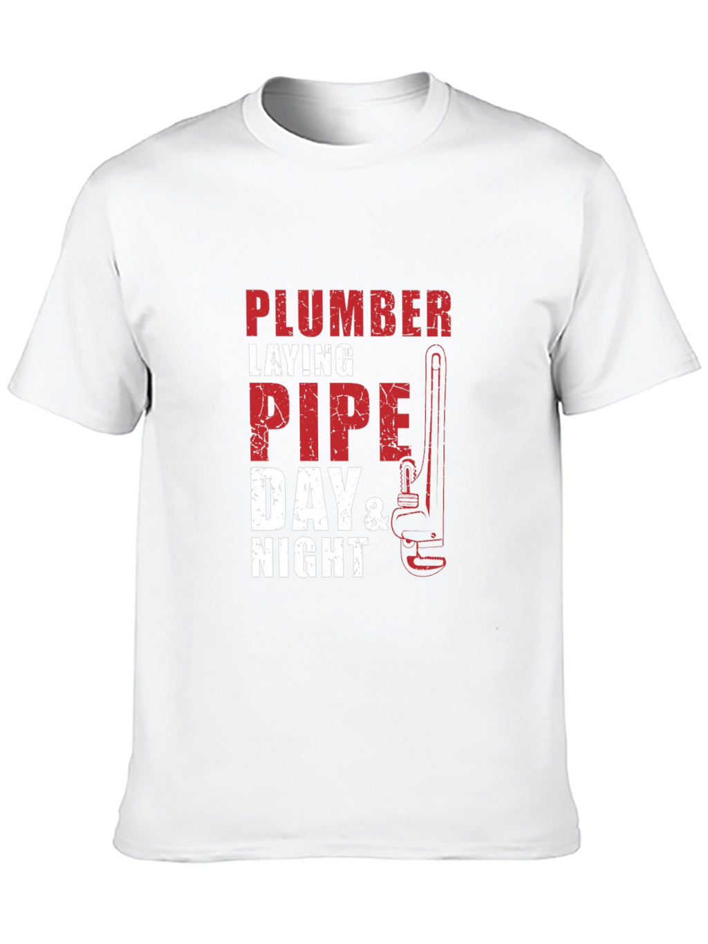 Plumber Laying Pipe Day & Night T-Shirt