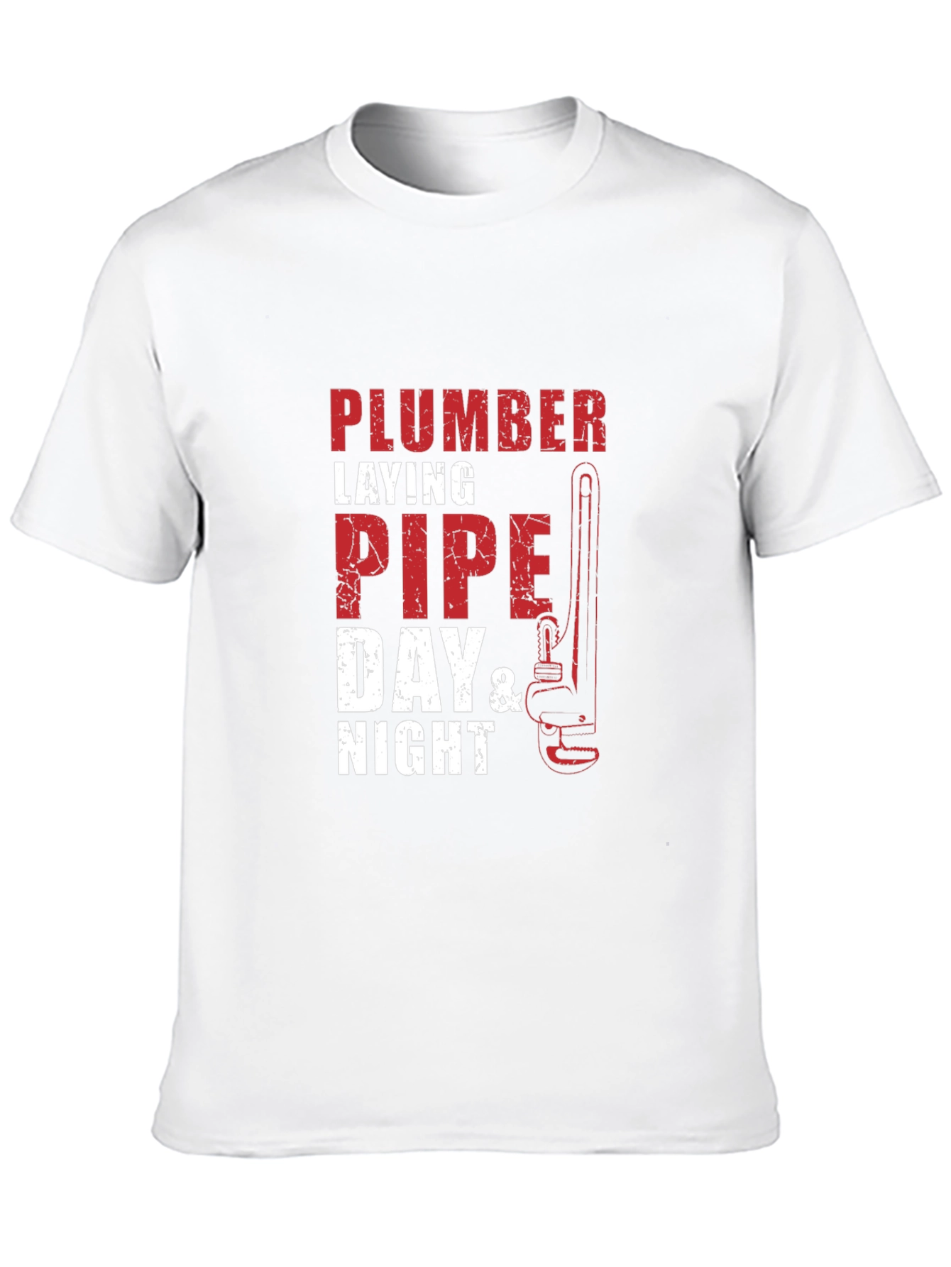 Plumber Laying Pipe Day & Night T-Shirt
