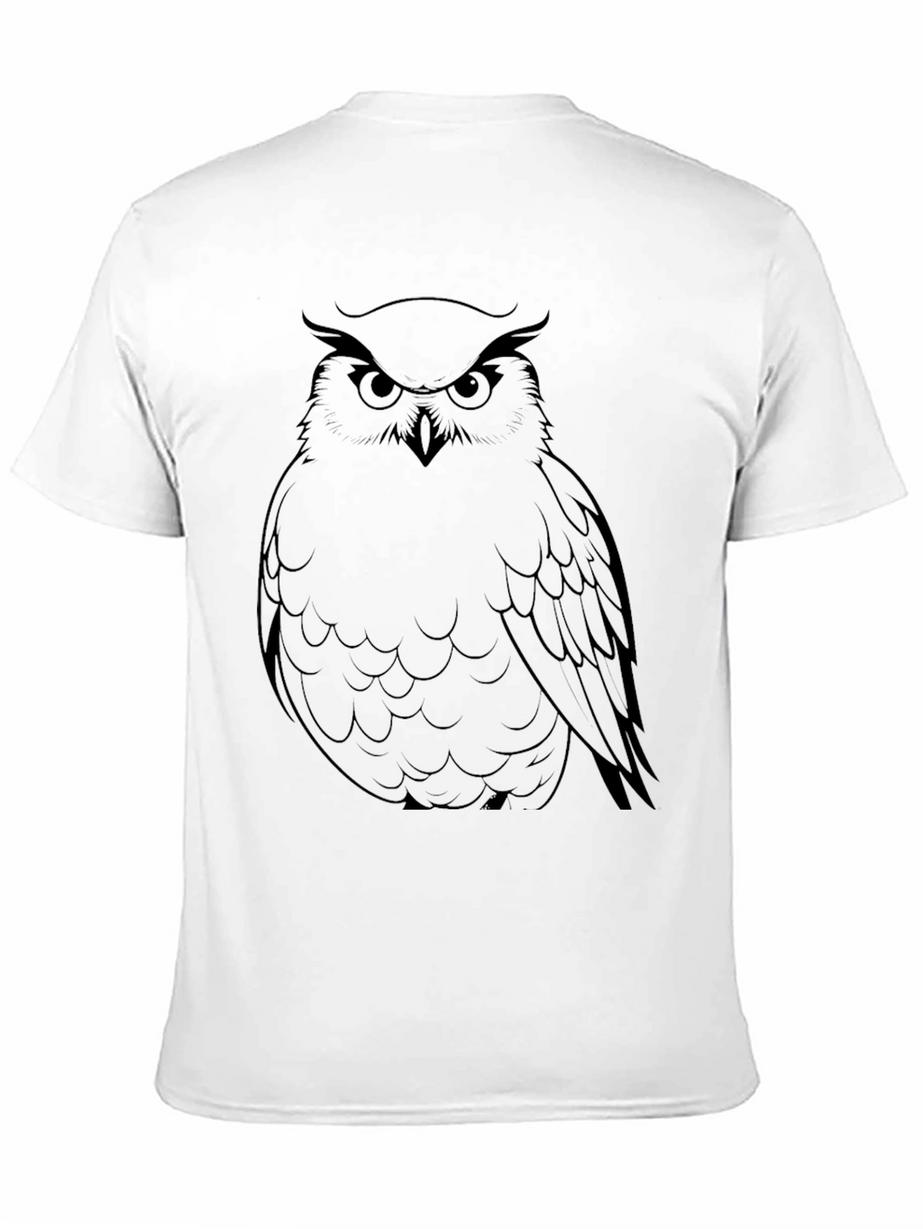 Mens Black Owl Graphic Tee