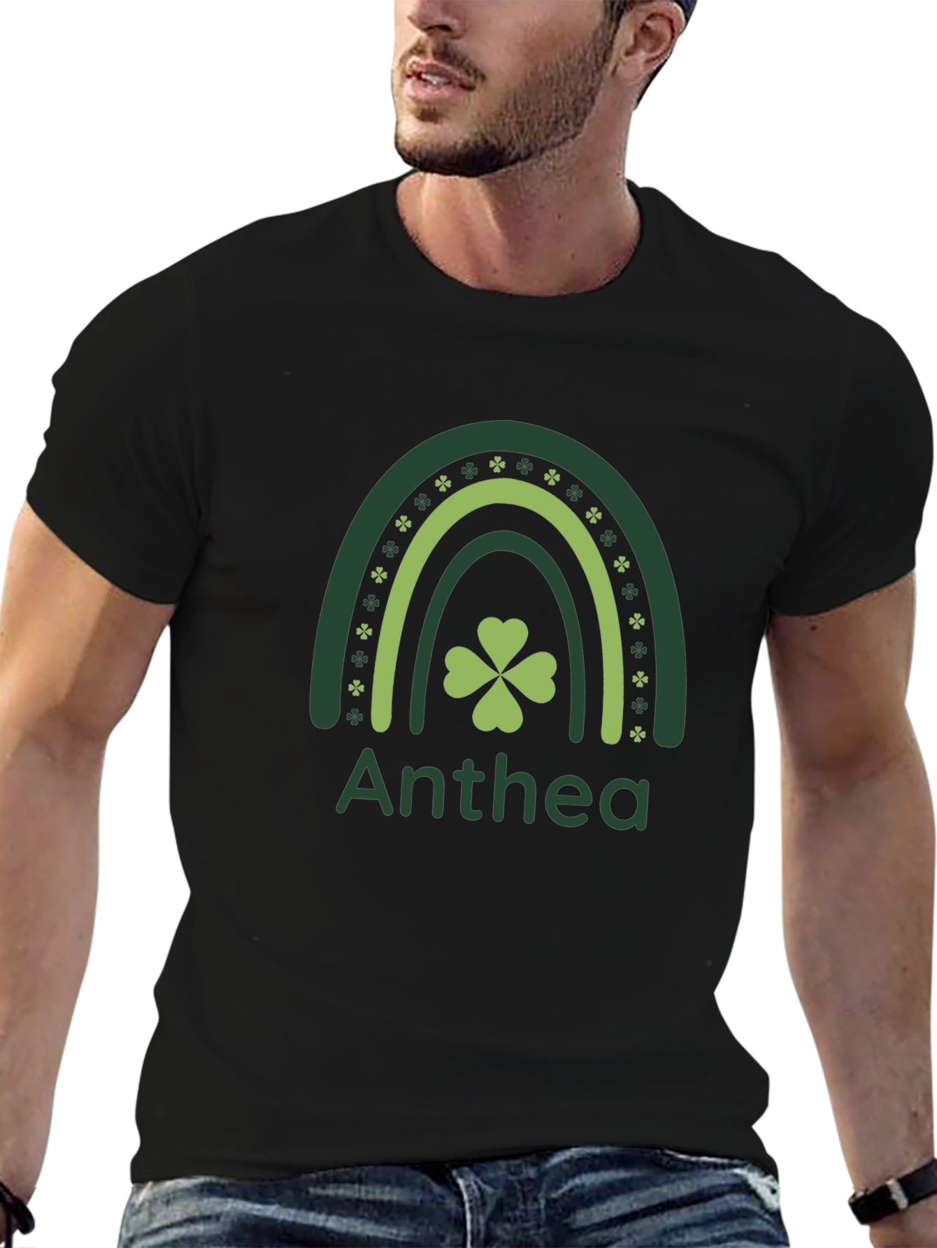 Anthea St. Patricks Day Rainbow Clover Tee