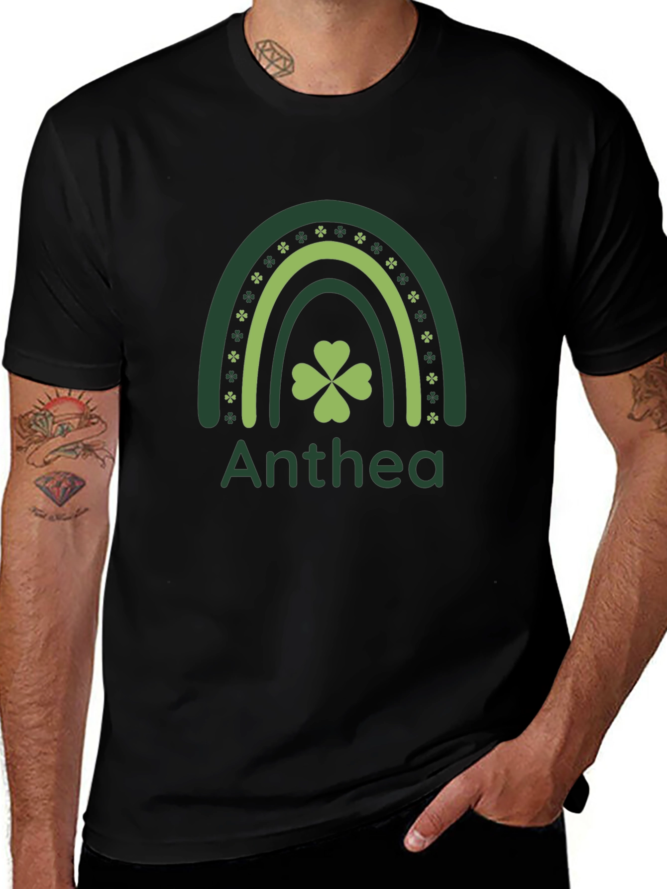 Anthea St. Patricks Day Rainbow Clover Tee