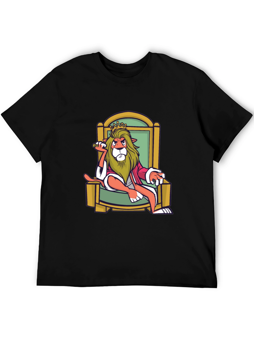 King Lion Graphic T-Shirt - Black