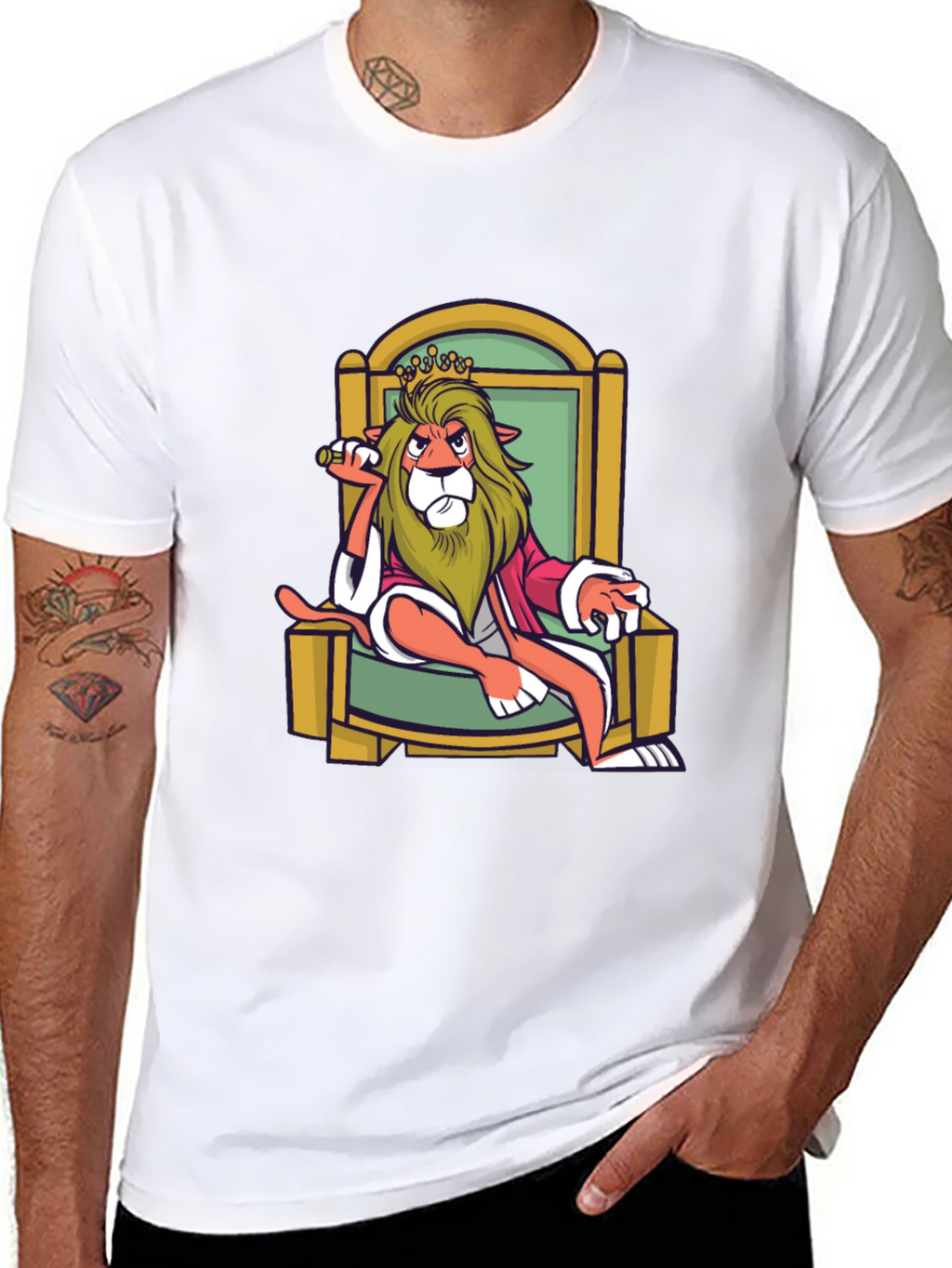 King Lion Graphic T-Shirt - Black