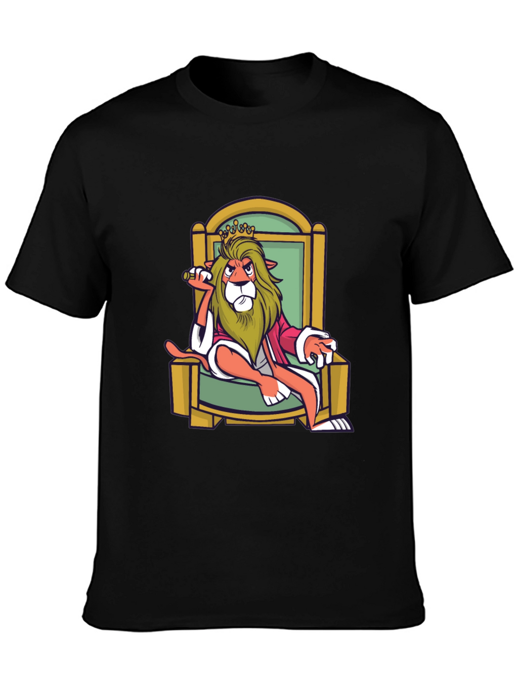 King Lion Graphic T-Shirt - Black