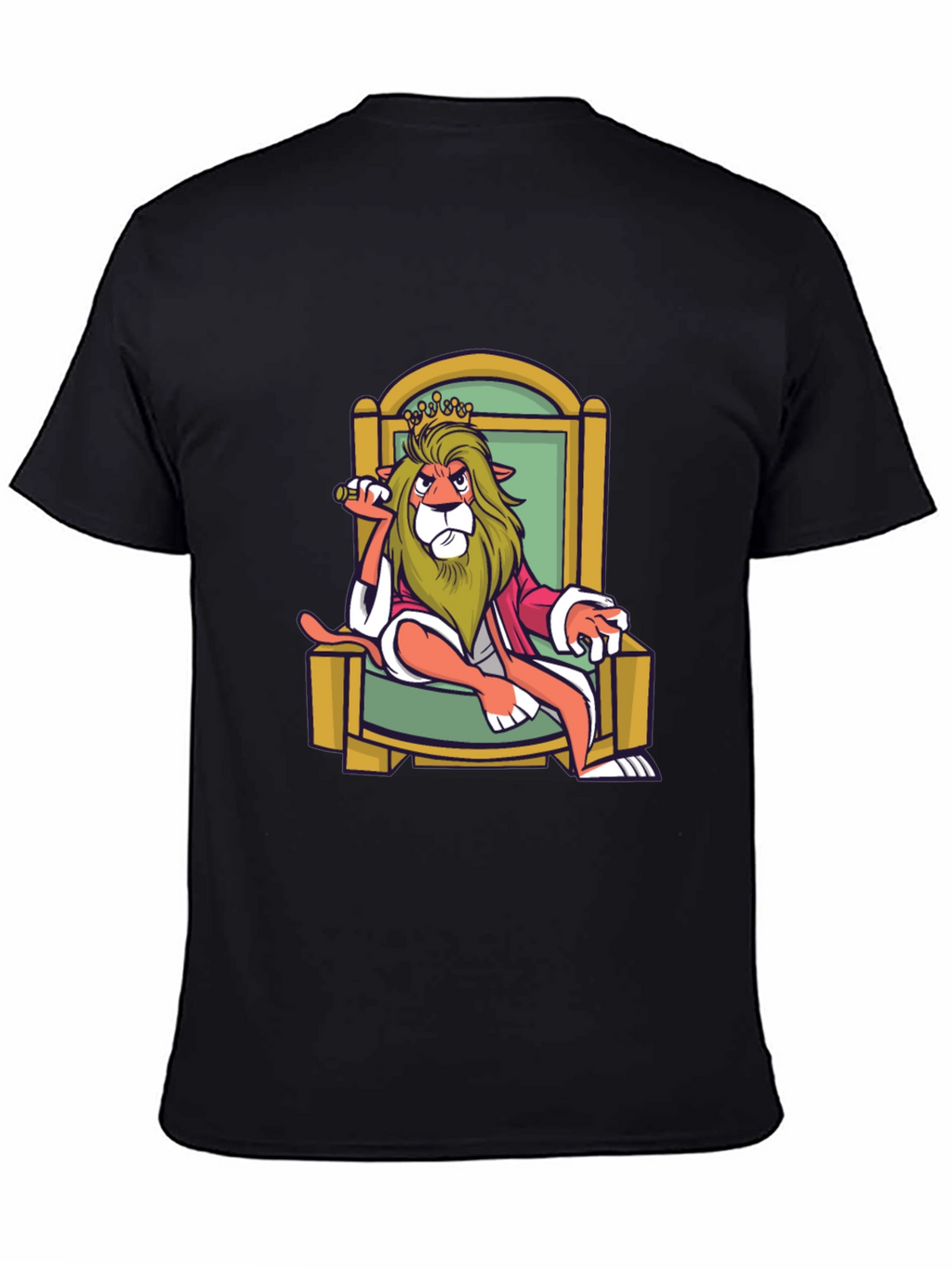 King Lion Graphic T-Shirt - Black