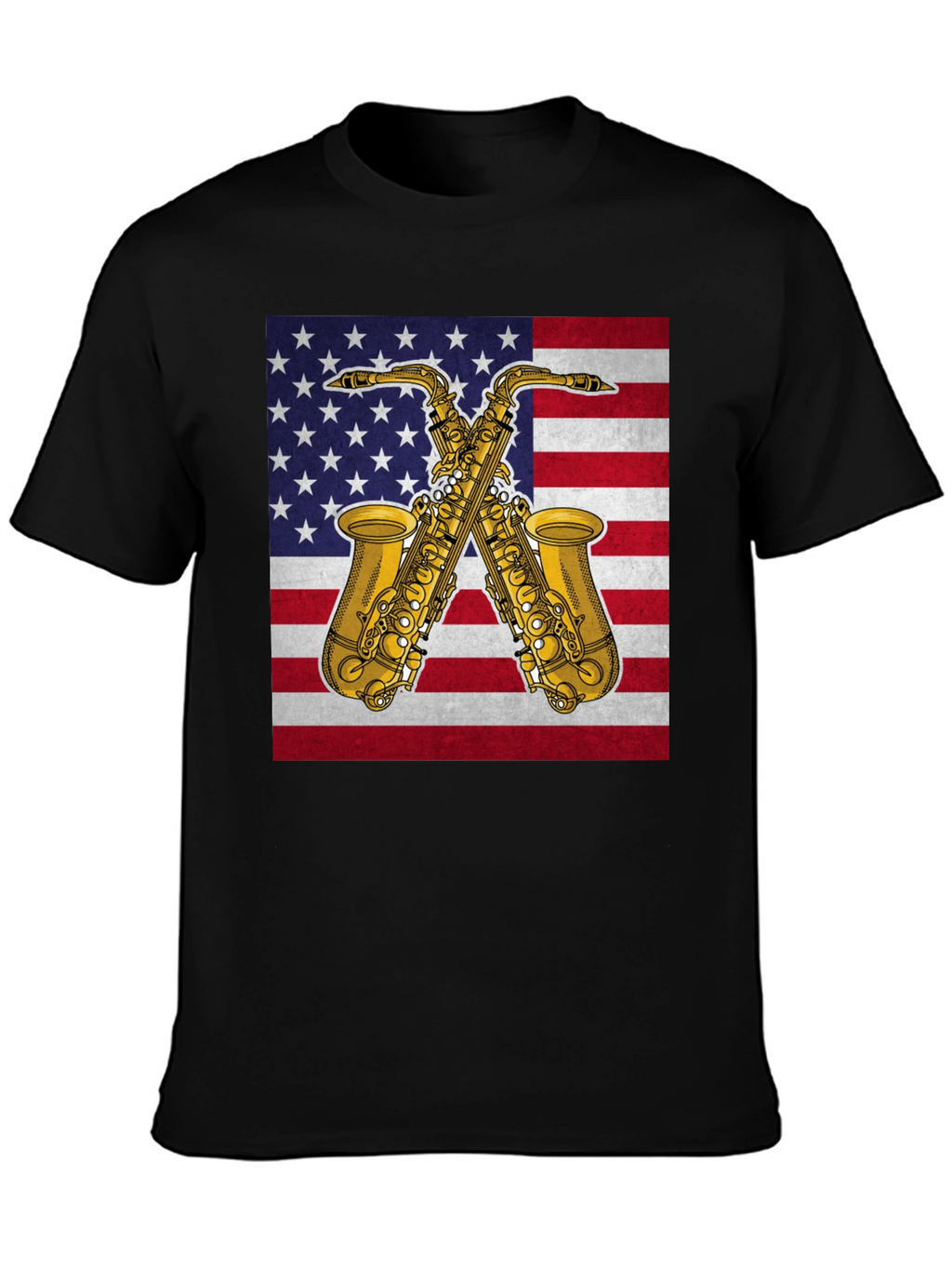 American Saxophone T-Shirt - Patriotic Music Tee